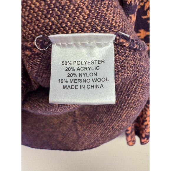 Neve Women Medium Wool Blend 1/4 Zip Sweater Geo Apres Ski Nordic Cozy Snowflake - Picture 6 of 9